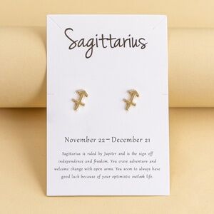 *JULANE* Gold Sagittarius Fashion Horoscope Earrings